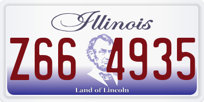 IL license plate Z664935