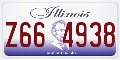 IL license plate Z664938