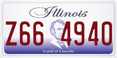 IL license plate Z664940