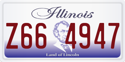 IL license plate Z664947