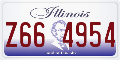 IL license plate Z664954