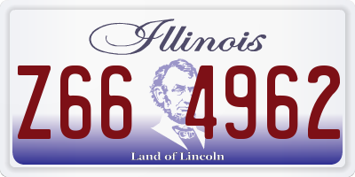 IL license plate Z664962