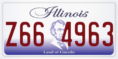 IL license plate Z664963