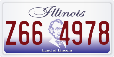 IL license plate Z664978
