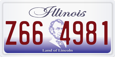 IL license plate Z664981