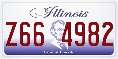 IL license plate Z664982