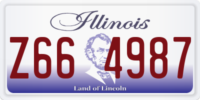 IL license plate Z664987