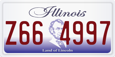 IL license plate Z664997