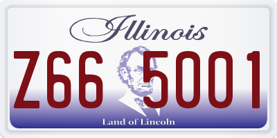 IL license plate Z665001