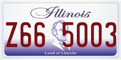 IL license plate Z665003