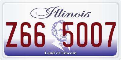 IL license plate Z665007