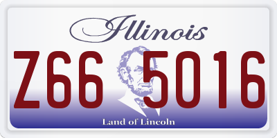 IL license plate Z665016