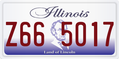 IL license plate Z665017