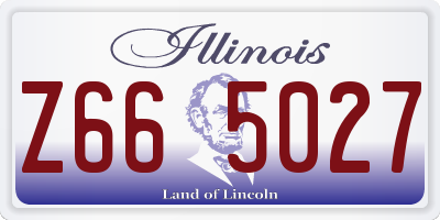 IL license plate Z665027
