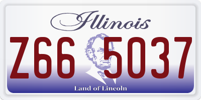 IL license plate Z665037