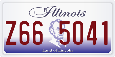 IL license plate Z665041