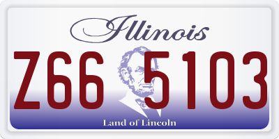 IL license plate Z665103
