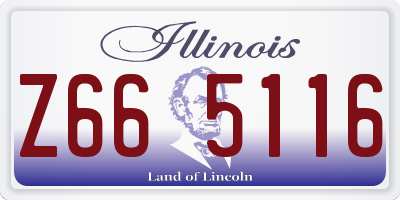 IL license plate Z665116
