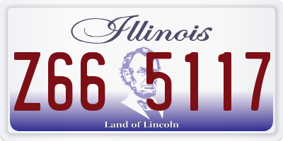 IL license plate Z665117