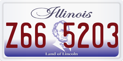 IL license plate Z665203