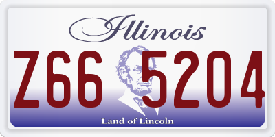 IL license plate Z665204