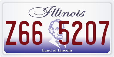 IL license plate Z665207