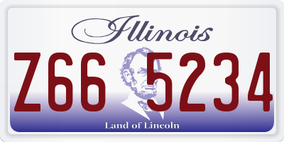IL license plate Z665234