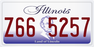 IL license plate Z665257