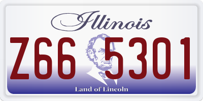 IL license plate Z665301