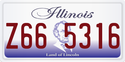 IL license plate Z665316