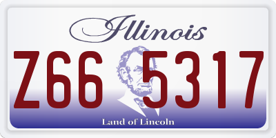 IL license plate Z665317