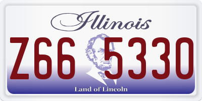 IL license plate Z665330