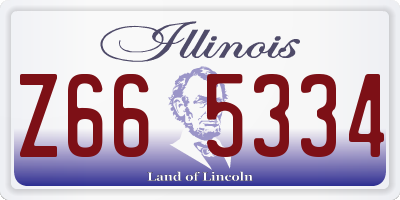 IL license plate Z665334