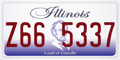 IL license plate Z665337