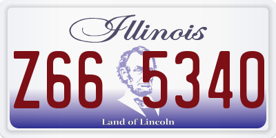IL license plate Z665340