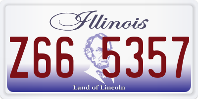 IL license plate Z665357