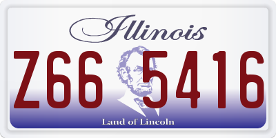 IL license plate Z665416