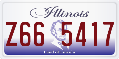 IL license plate Z665417
