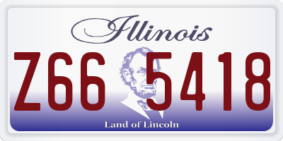 IL license plate Z665418