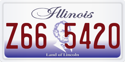 IL license plate Z665420