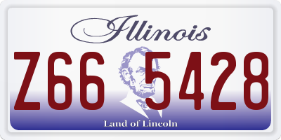 IL license plate Z665428