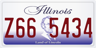IL license plate Z665434