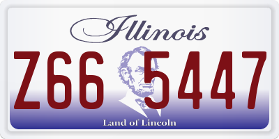 IL license plate Z665447