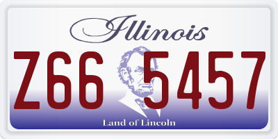 IL license plate Z665457