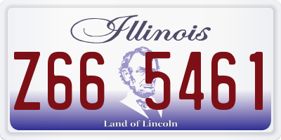 IL license plate Z665461