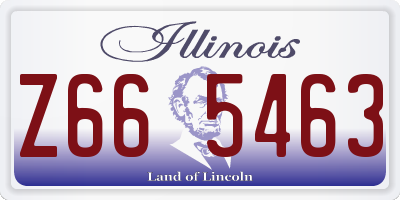 IL license plate Z665463