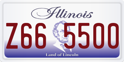 IL license plate Z665500