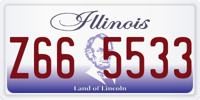 IL license plate Z665533