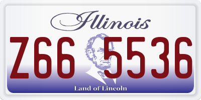 IL license plate Z665536