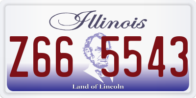 IL license plate Z665543